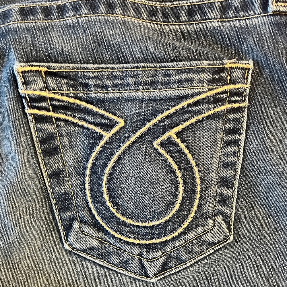Big Star Women's Dark Blue Skinny Jeans with Embroidered Back Pocket- size 28 - Picture 11 of 13